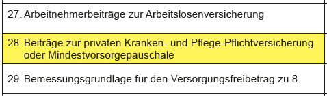 Berechnung vorsorgeaufwendungen